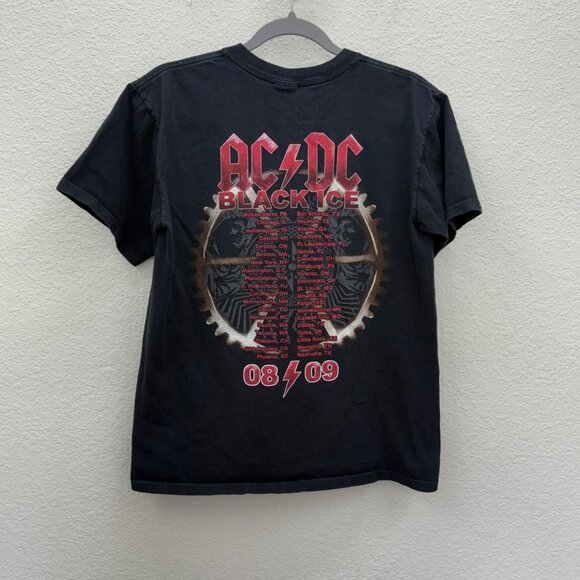ACDC Black Ice Tour Black Cotton Graphic Band T Shirt Adult size Medium - Picture 6 of 8